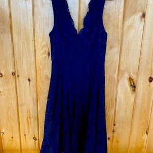 Navy blue lace cocktail dress. Worn once.